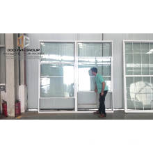 Single hung window sliding window with thermal break aluminum and white color